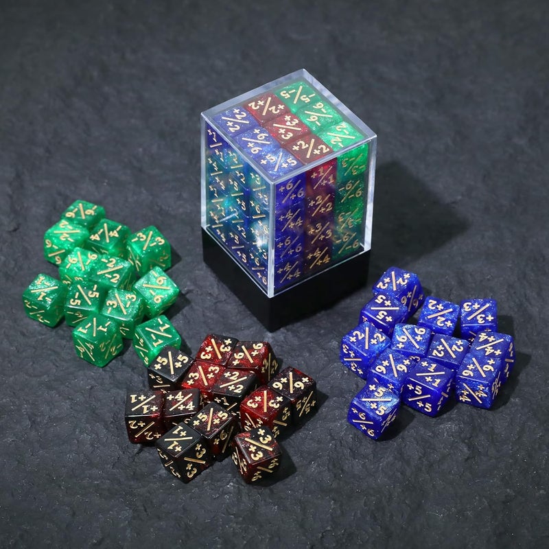 FIGURESLAB Store 36PCS 12mm MTG Life Counters Dice Set with Box, Small MTG Tokens Loyalty 6 Sided Dice for Magic The gatering Accessories, Compatible with TCG CCG Magic Card Gaming Accessories - Image 5